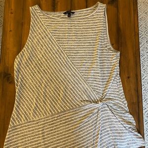 Banana Republic Gray Striped Tank Top